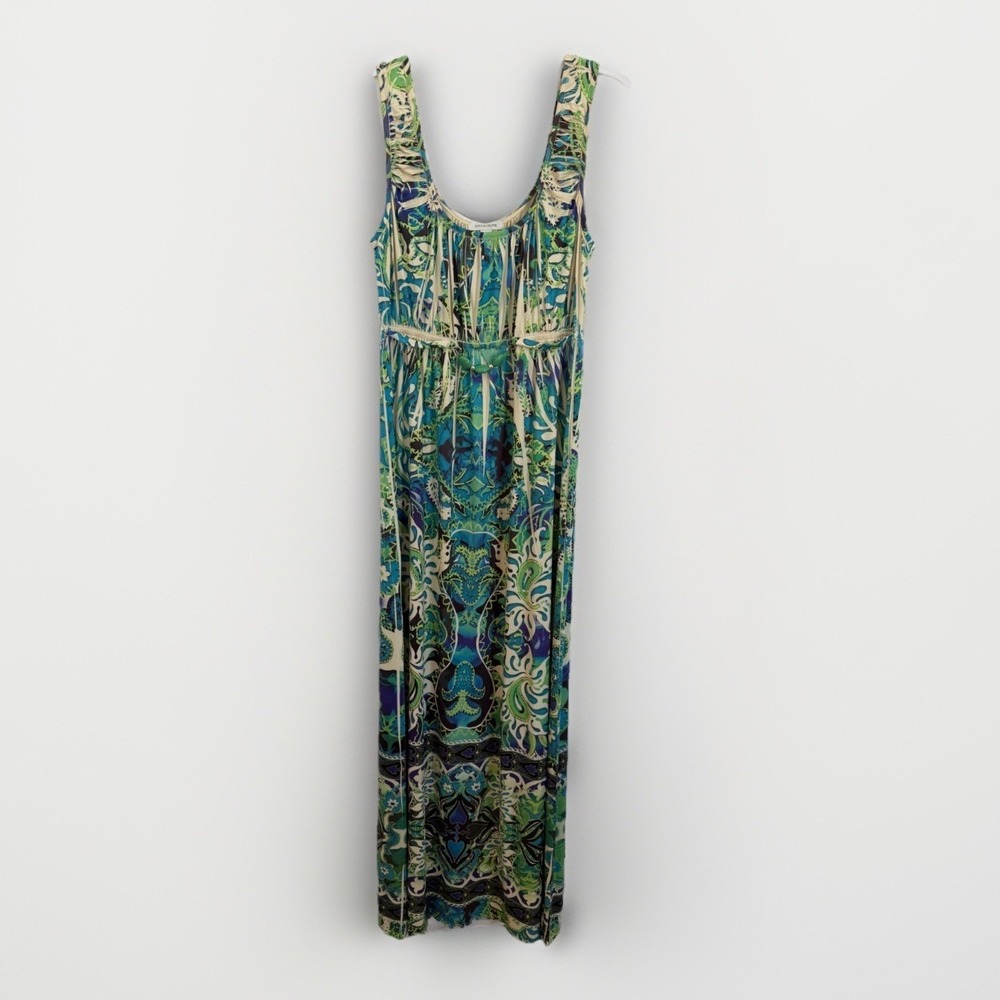 Boston Proper Women's Maxi‎ Dress Sleeveless Boho Paisley S USA Made Summer